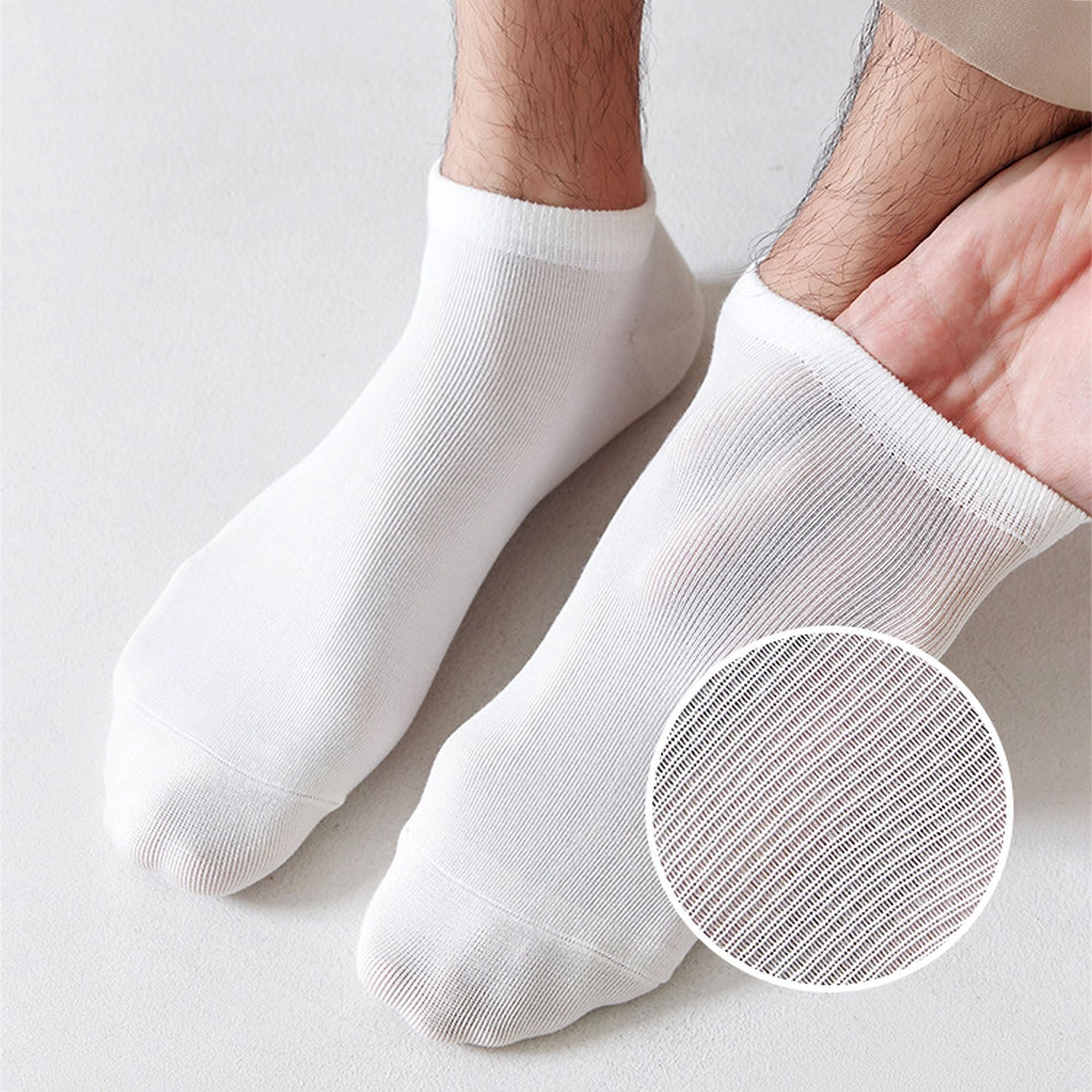 Anna-Kaci Men's Ankle - Length 6pk Comfort Casual Cotton Socks