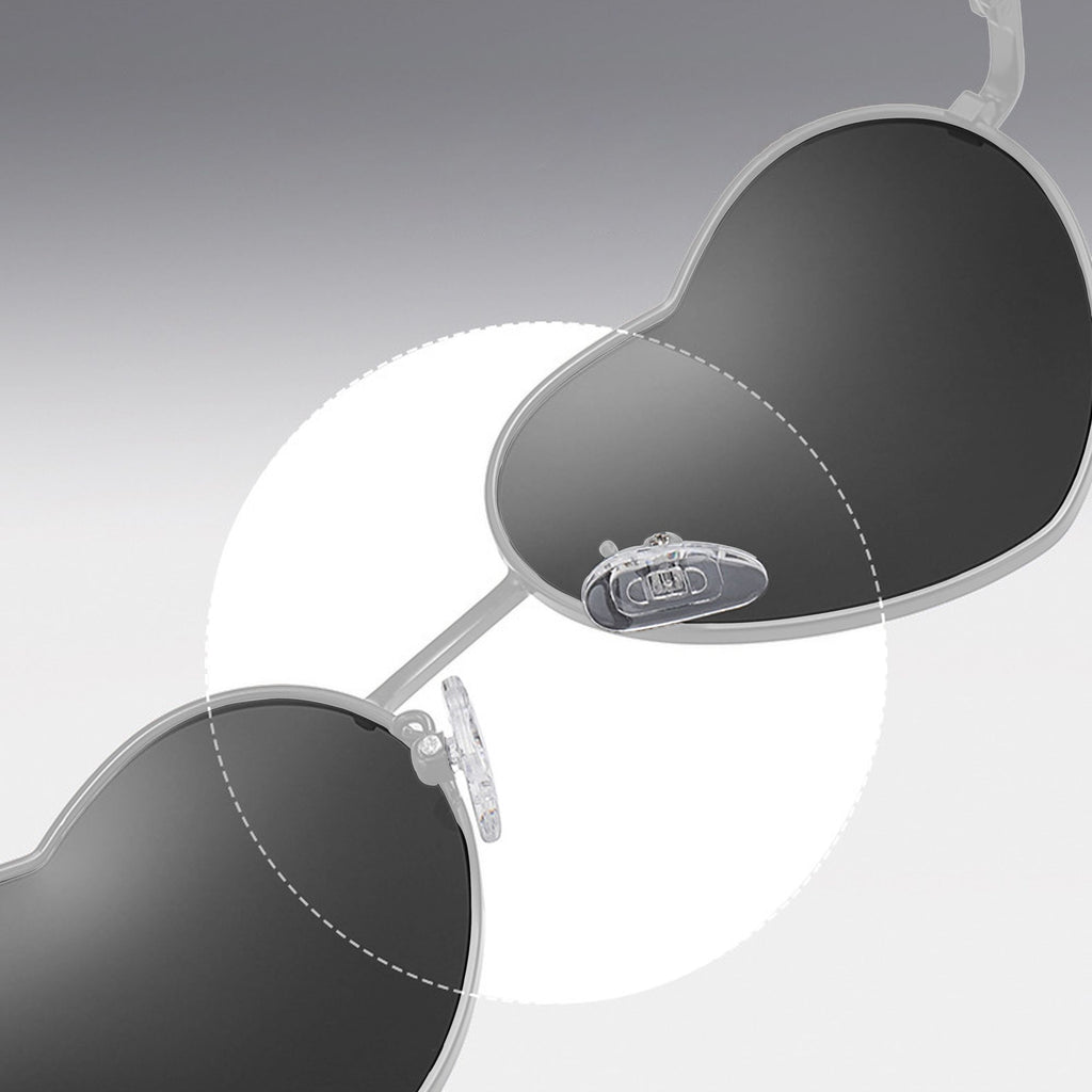 Anna-Kaci Women's Stylish Heart-Shaped Polarized Sunglasses UV400 Protection for Outdoor Activities