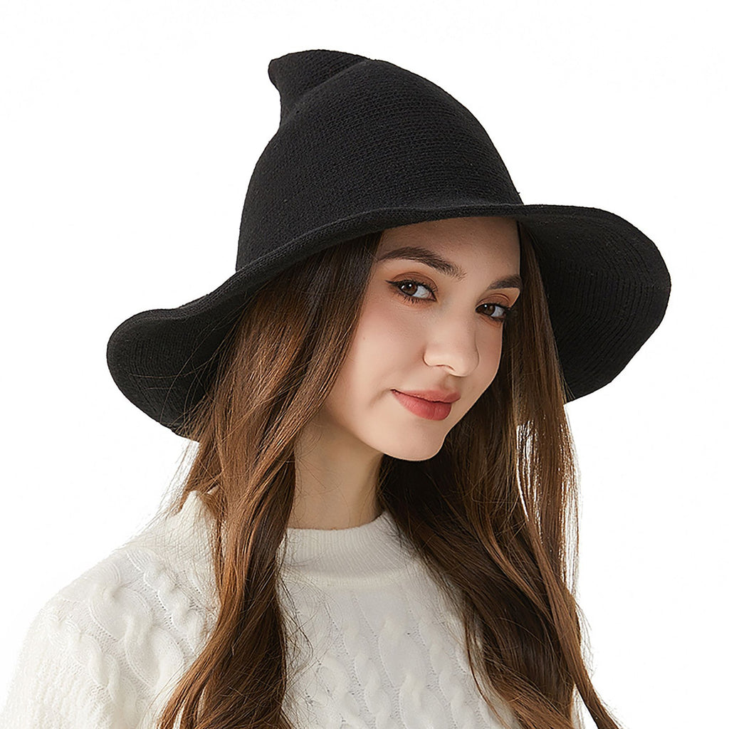Anna-Kaci Women's Knit Witch Hat - Halloween Costume Accessory
