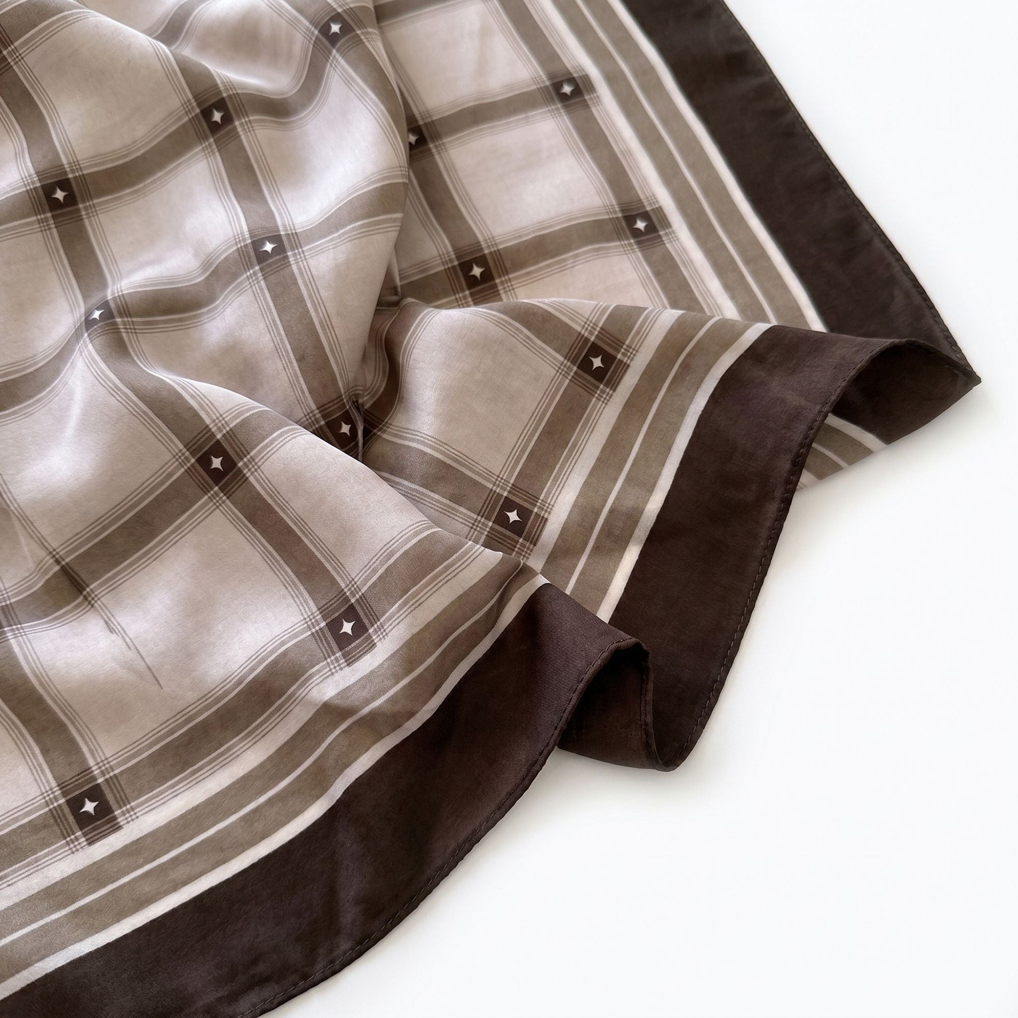 Lightweight Square Scarf with Sheer Fabric and Multi-Way Wrap Design