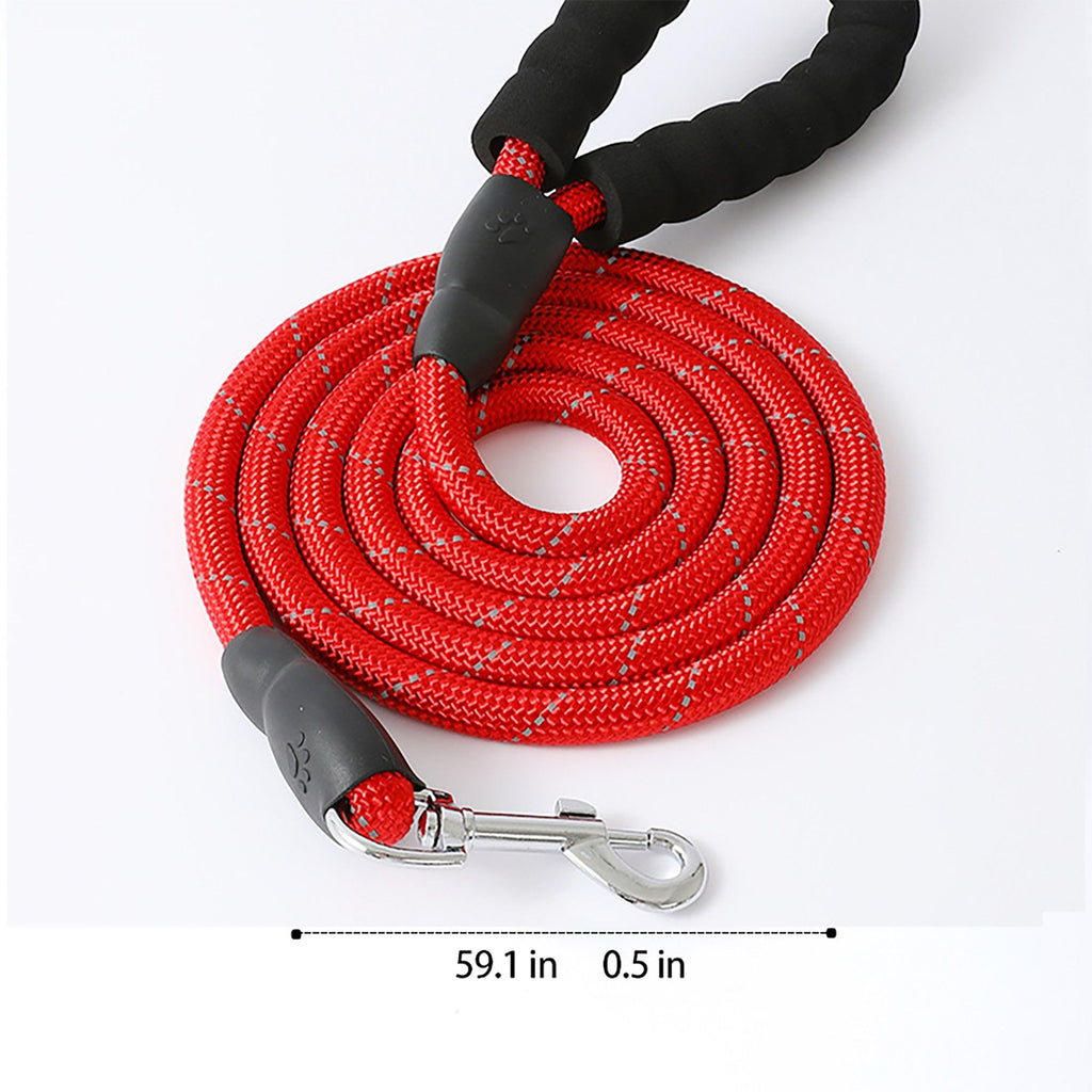 Pet Dog Leash Adjustable Nylon Rope with Comfortable Handle and Metal Clip for Small Medium Dogs