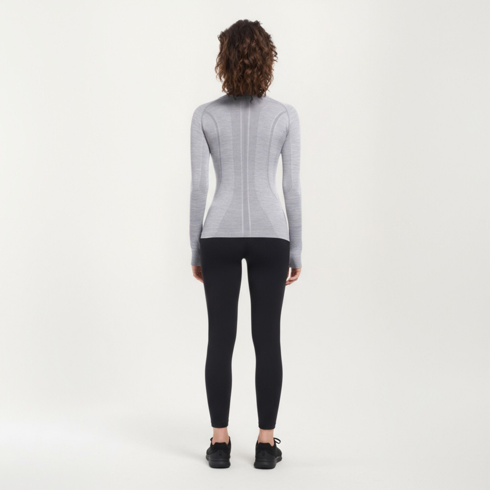 Anna-Kaci Active Women's Seamless Long Sleeve Fitted Top with Thumbhole Cuffs and Crew Neck