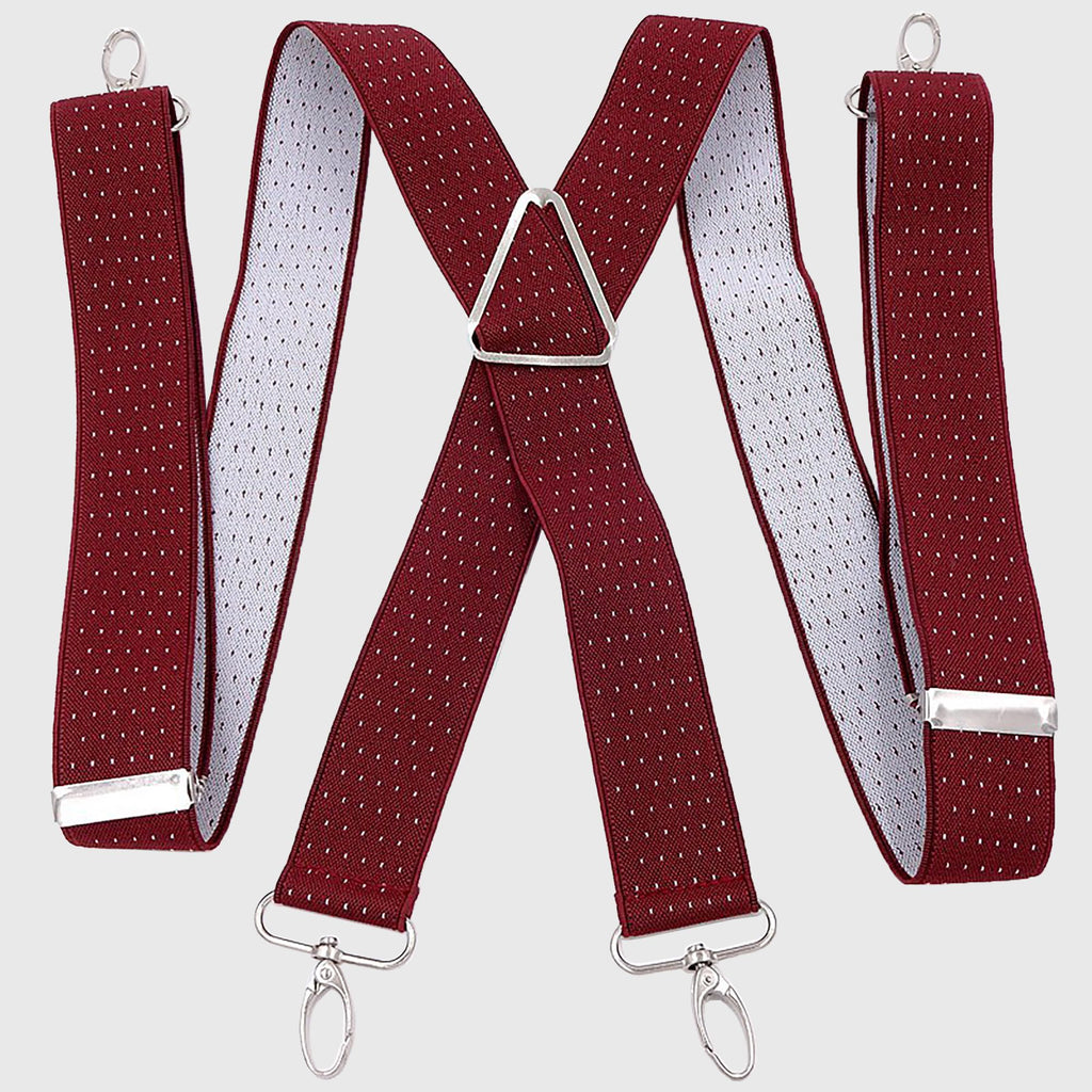 Anna-Kaci Men's Adjustable Suspenders 46in Elastic Suspenders with Clips for Formal & Casual Wear
