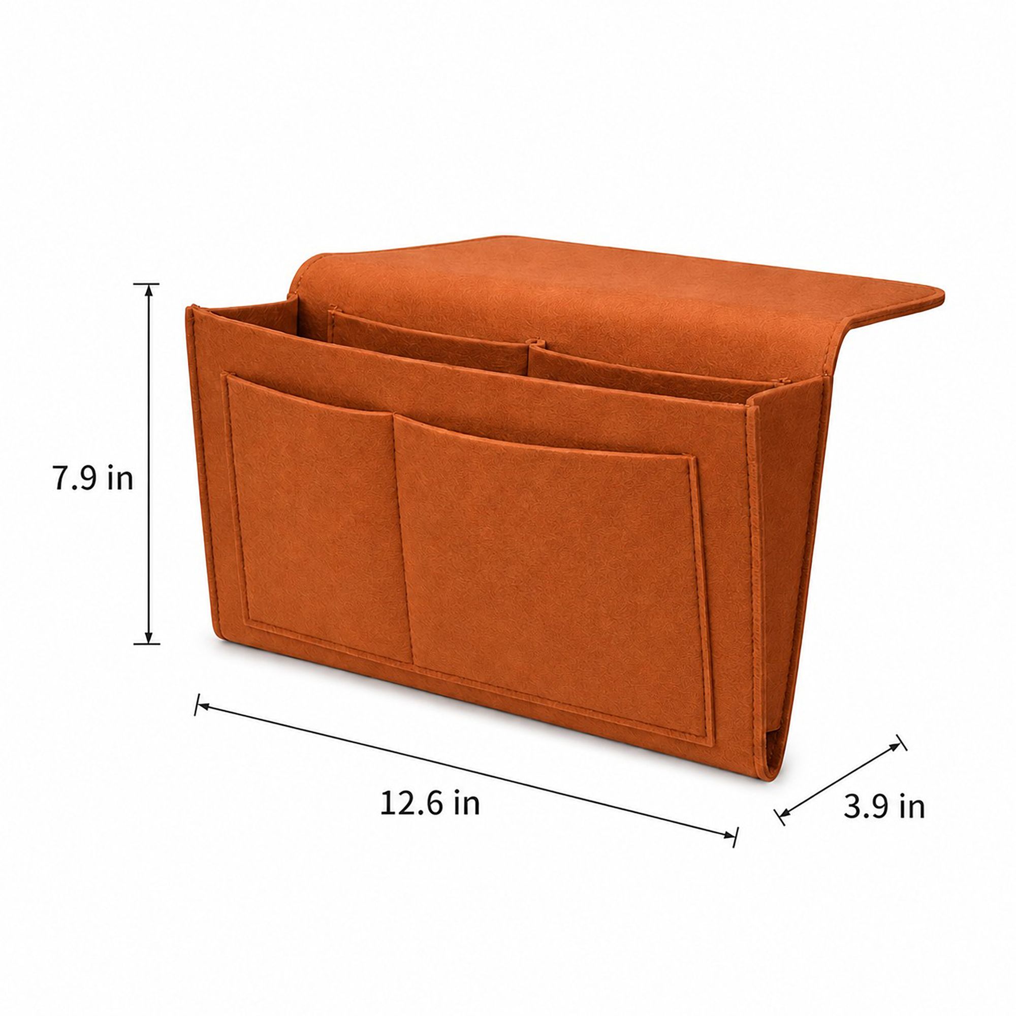 Sofa Armrest Organizer with Multiple Pockets Couch Remote Control Storage Caddy