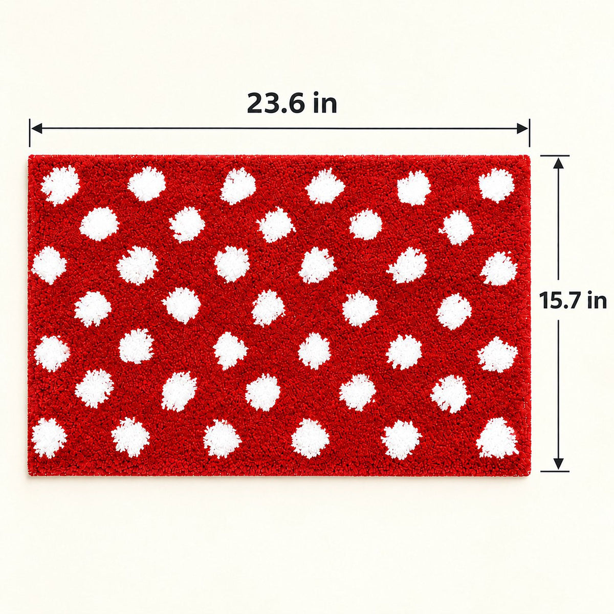 Christmas Tufted Bath Rug with Nonslip Backing 15.7 x 23.6 in