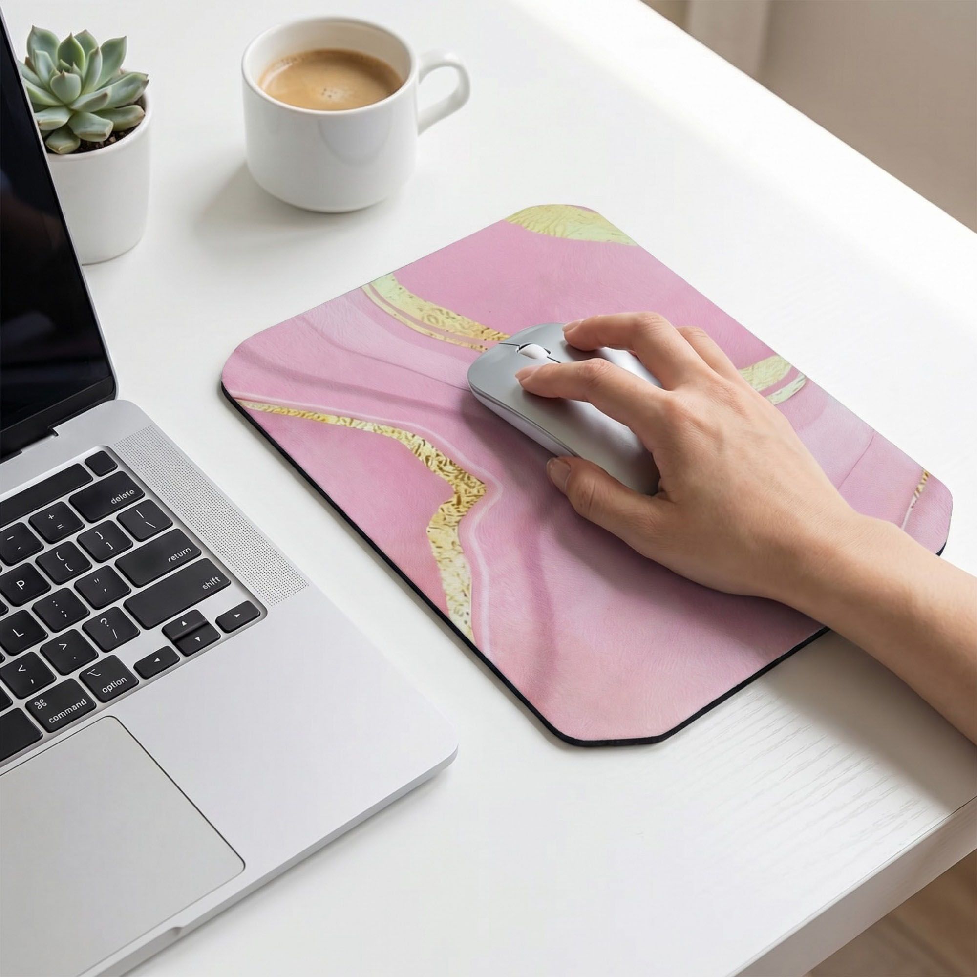 Mouse Pad Non Slip Desk Mat Smooth Surface Computer Mouse Pad Marble Design Desk Accessory
