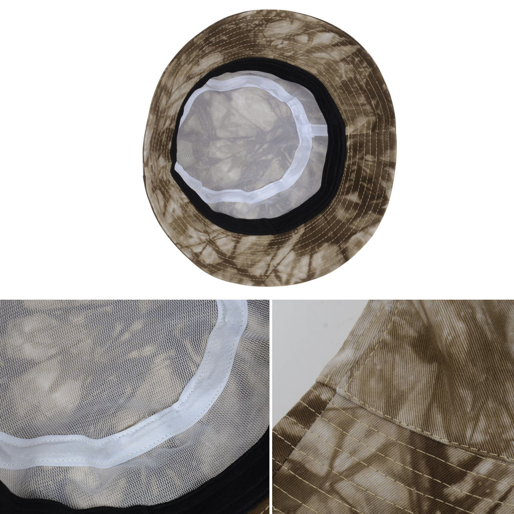 Anna-Kaci Summer Fisherman Hat Outdoor Travel Tie Dye Bucket Hat with Wide Brim Casual Sun Protection