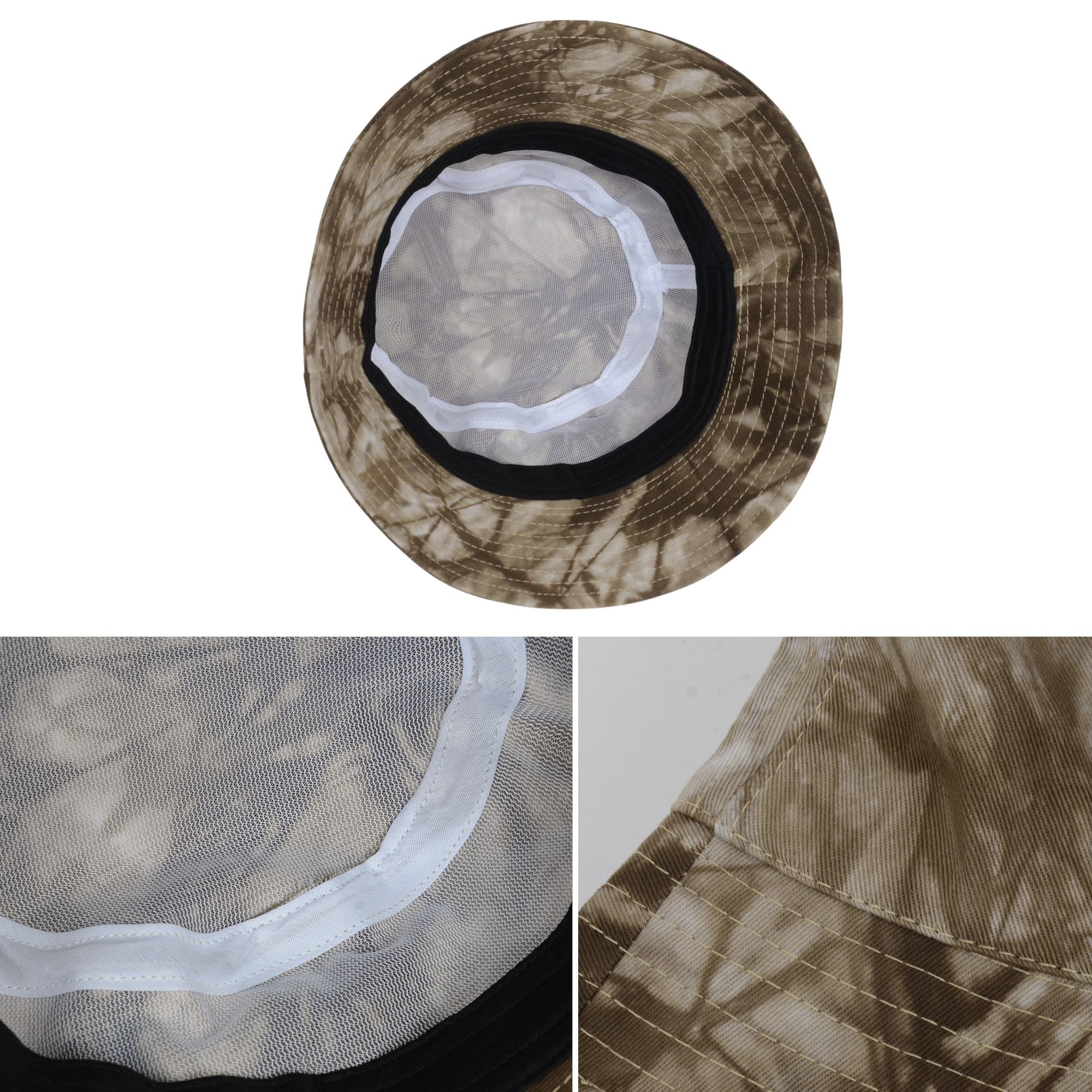 Anna-Kaci Summer Fisherman Hat Outdoor Travel Tie Dye Bucket Hat with Wide Brim Casual Sun Protection