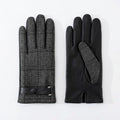 Plaid Winter Gloves with Wrist Strap and Full Finger Design