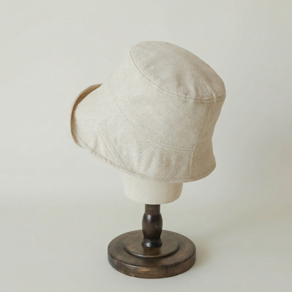 Solid Bucket Hat with Small Brim