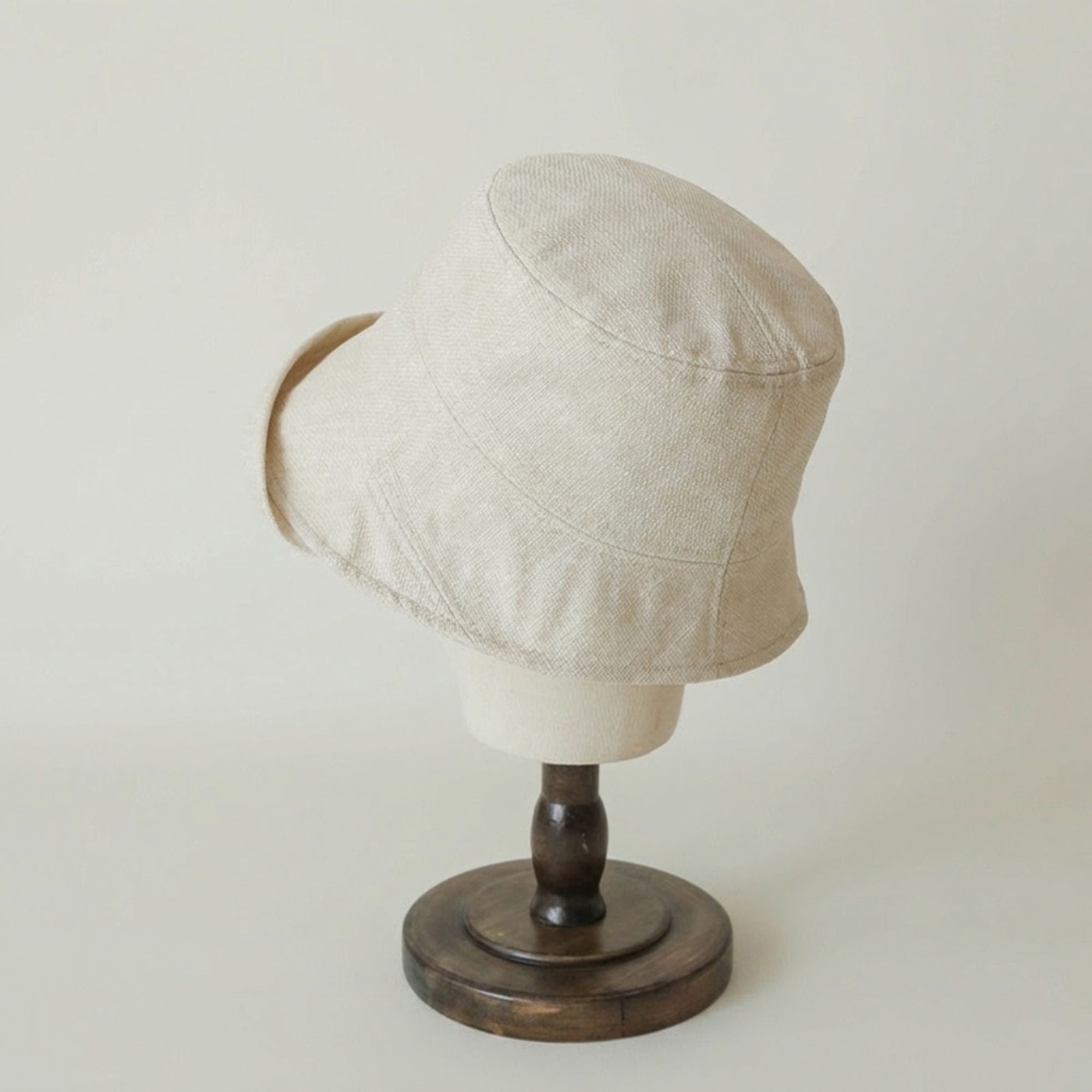 Solid Bucket Hat with Small Brim