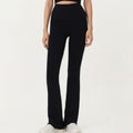 Anna-Kaci Active Women's High Waist Flare Sweatpants with Slim Fit Stretch Fabric