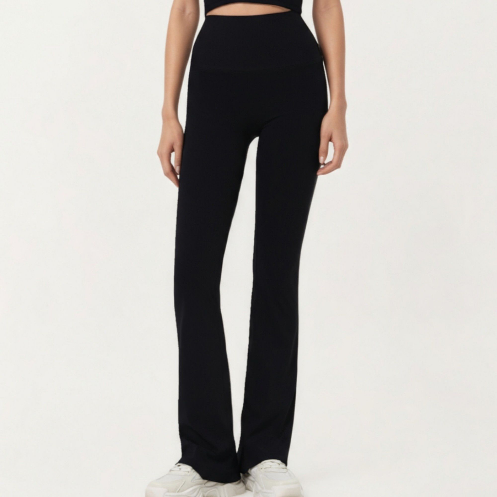 Anna-Kaci Active Women's High Waist Flare Sweatpants with Slim Fit Stretch Fabric