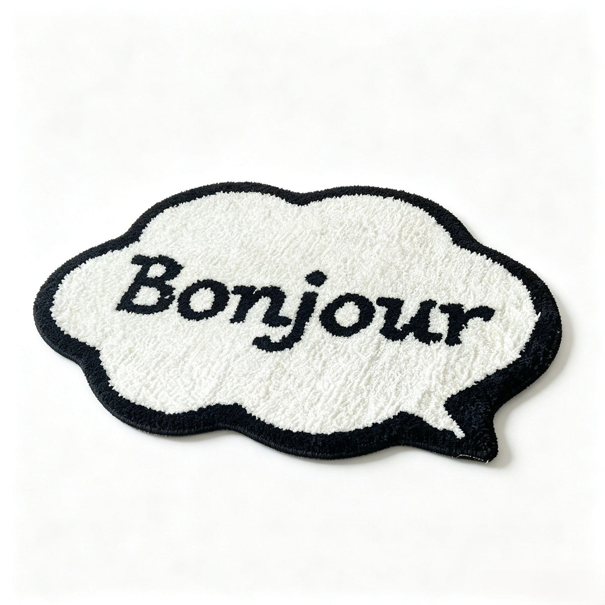 Bonjour Cloud Shaped Bathroom Floor Mat Soft Water Absorbent with Anti-Slip Base