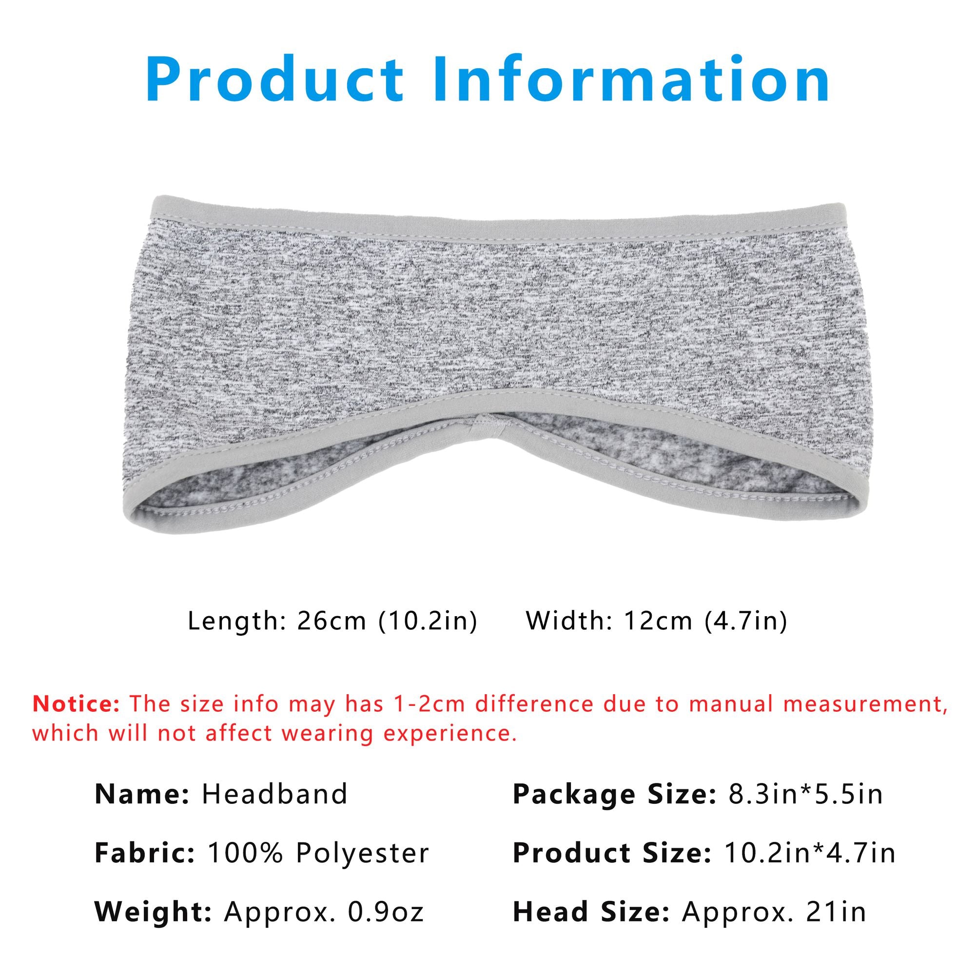 Anna-Kaci Sports Headband Moisture-Wicking for Running Workouts Exercise Men and Women Winter Ear Warmer