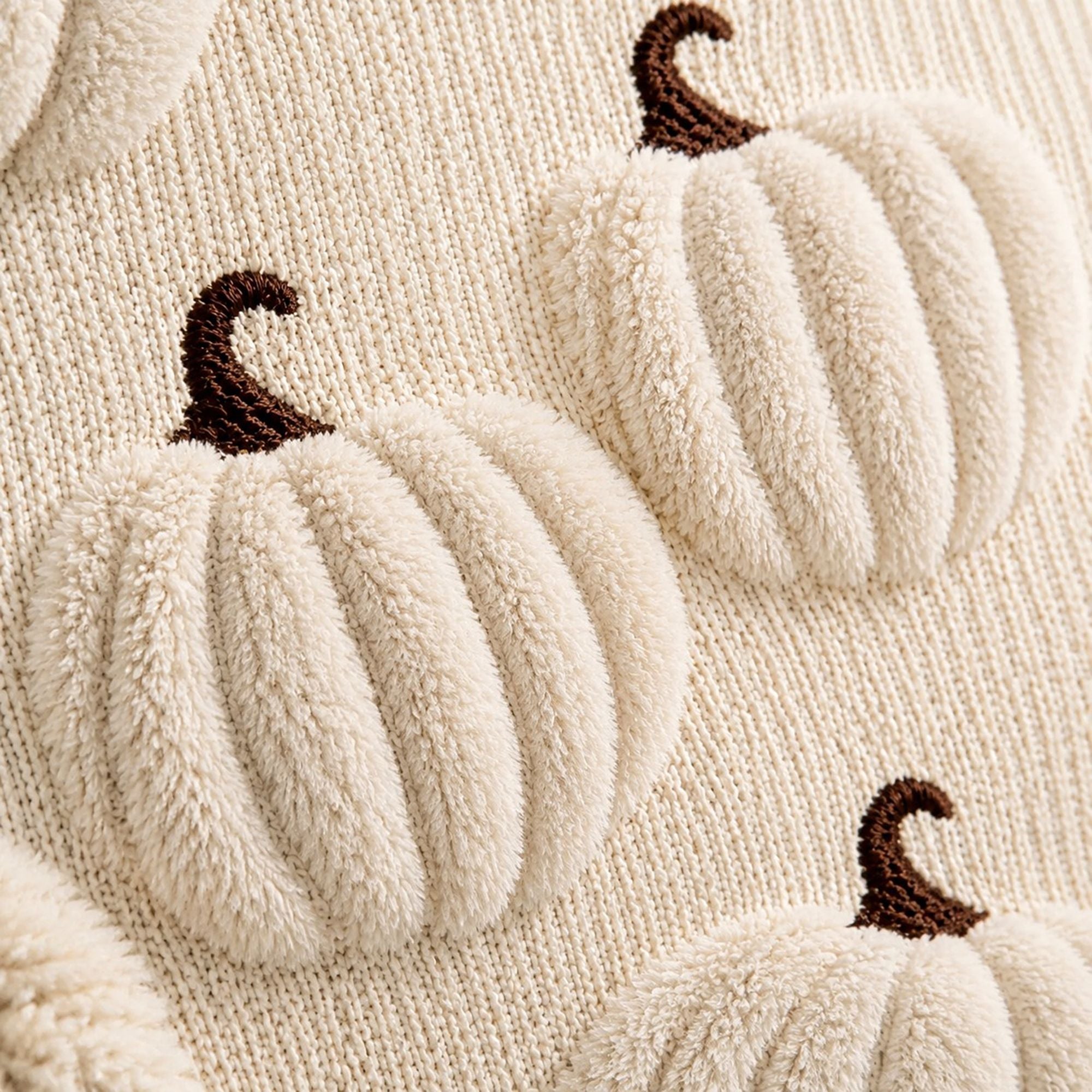 Tufted Pumpkin Pattern Throw Pillow Cover for Fall and Thanksgiving Decor