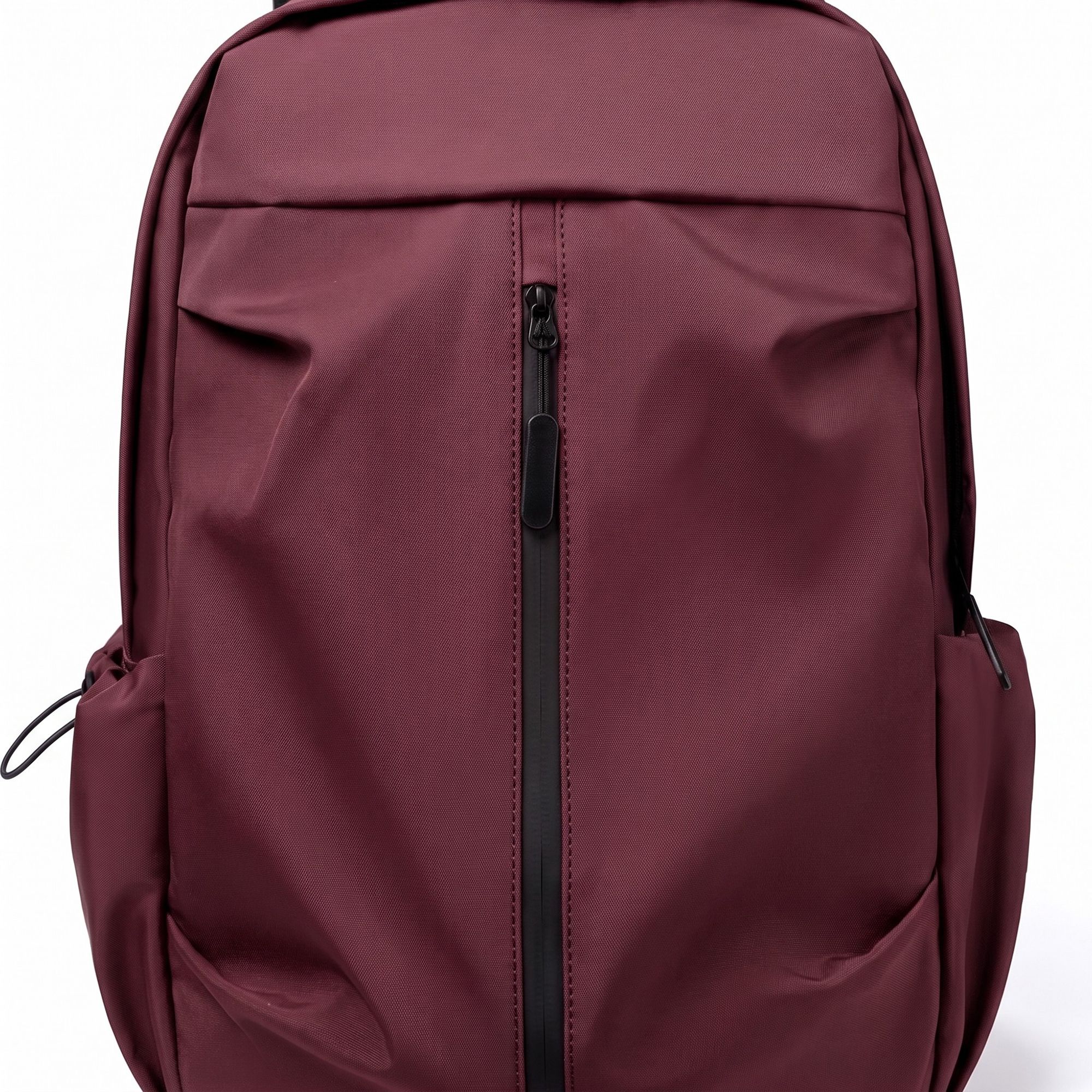 Lightweight Laptop Backpack with Vertical Front Zip Pocket Side Pockets and Adjustable Padded Straps