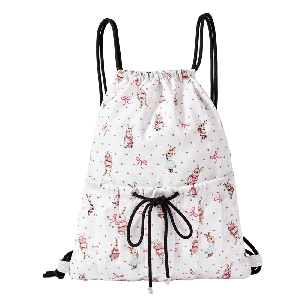 Printed Drawstring Backpack for Women, Large Capacity Lightweight Everyday Bag