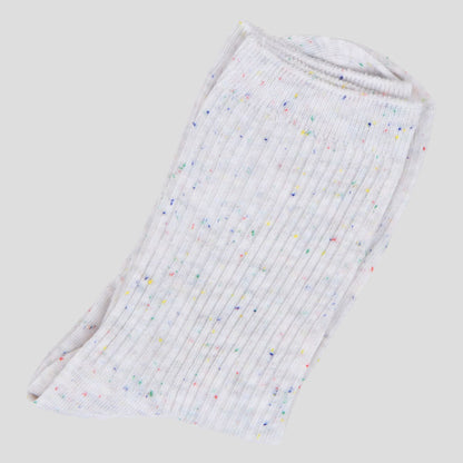 Anna-Kaci Women's Chic Style Solid Speckled Crew Socks Non Slip Cotton for Casual 2 Pairs 4 Season