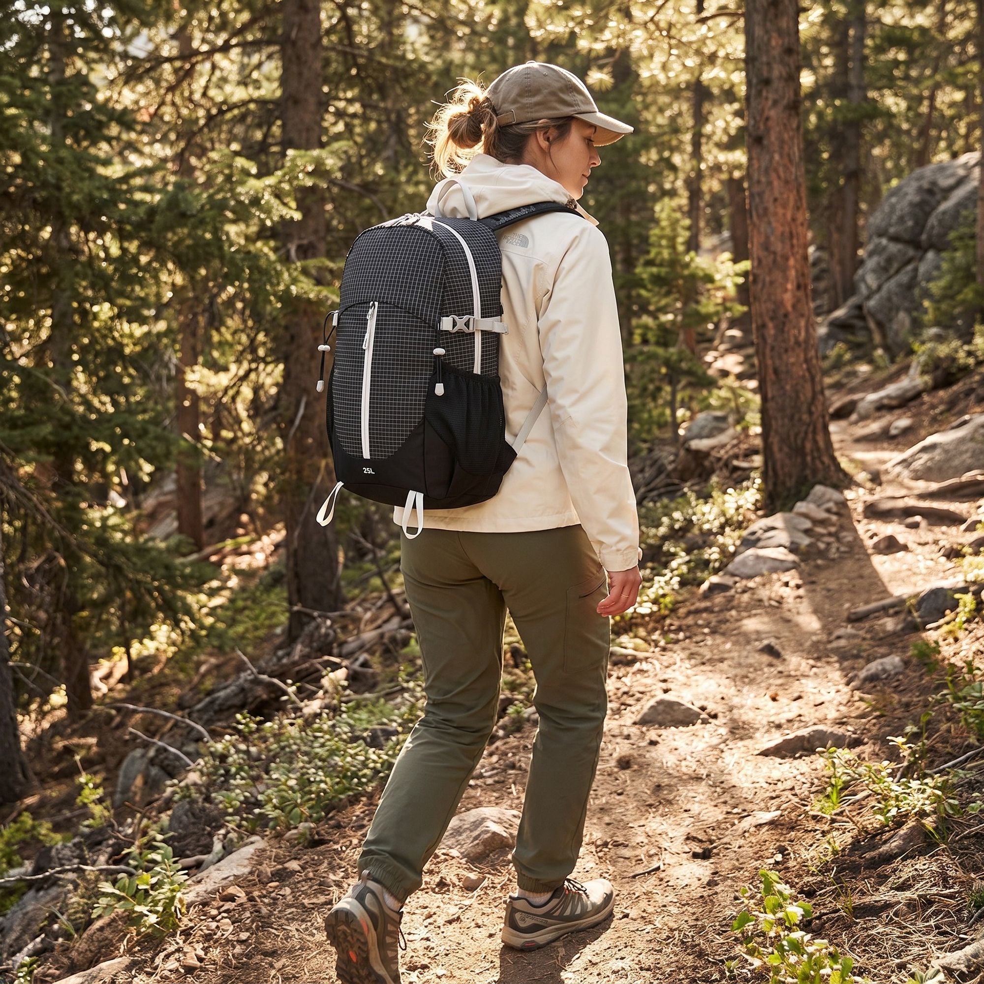 Lightweight Travel Backpack with Side Pockets Adjustable Straps Multi Pocket Design