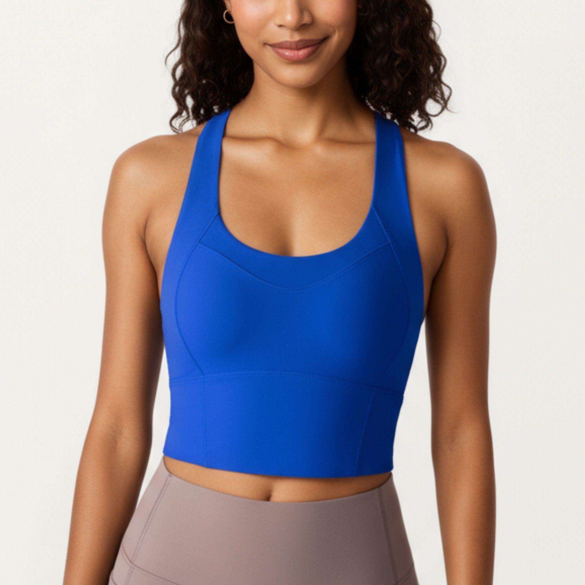 Anna-Kaci Active Women's Cross Back Sports Tank Top with Scoop Neckline and Wide Supportive Band