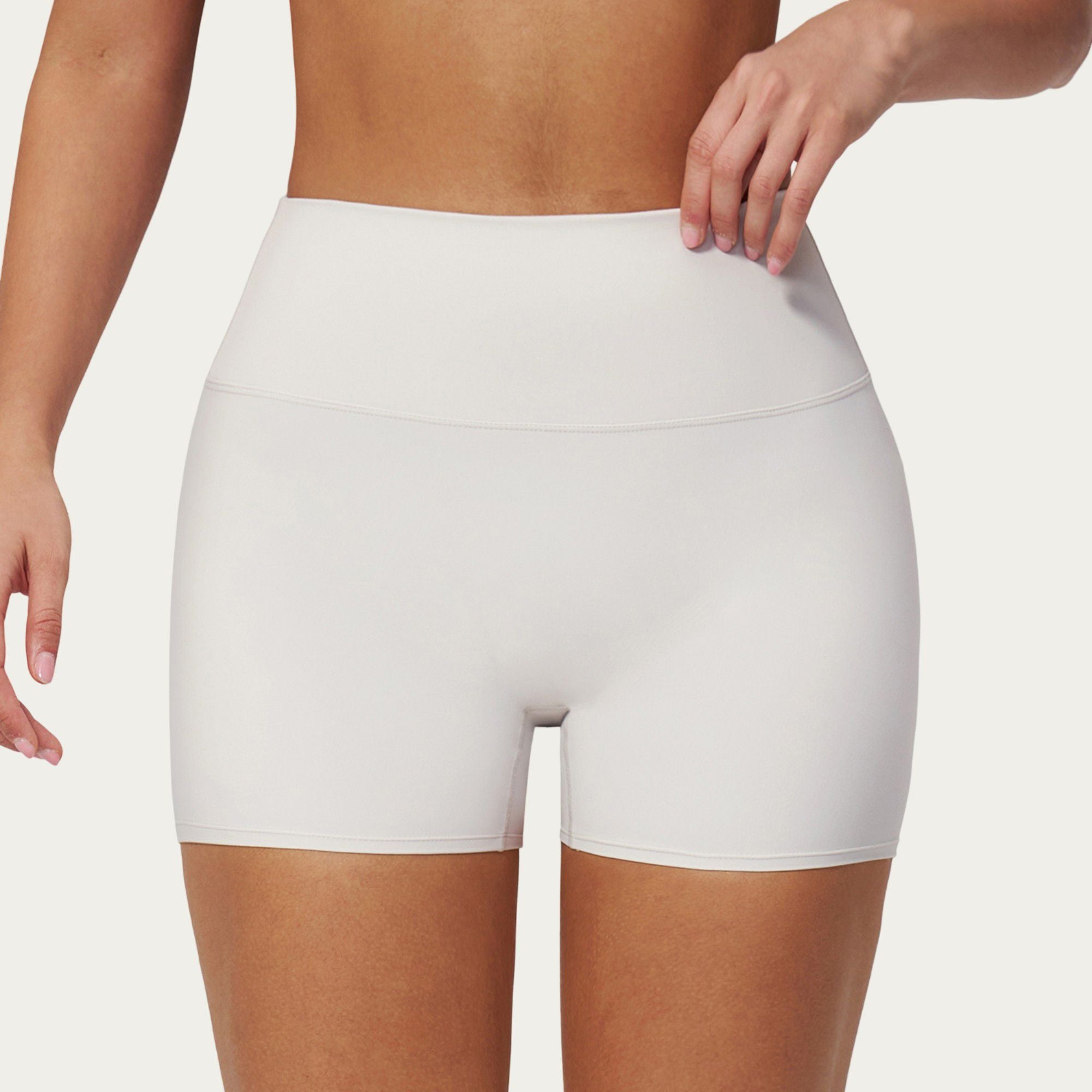 Anna-Kaci Active Women's High Waist Mini Biker Shorts with Smooth Stretch Fabric and Seam Detail
