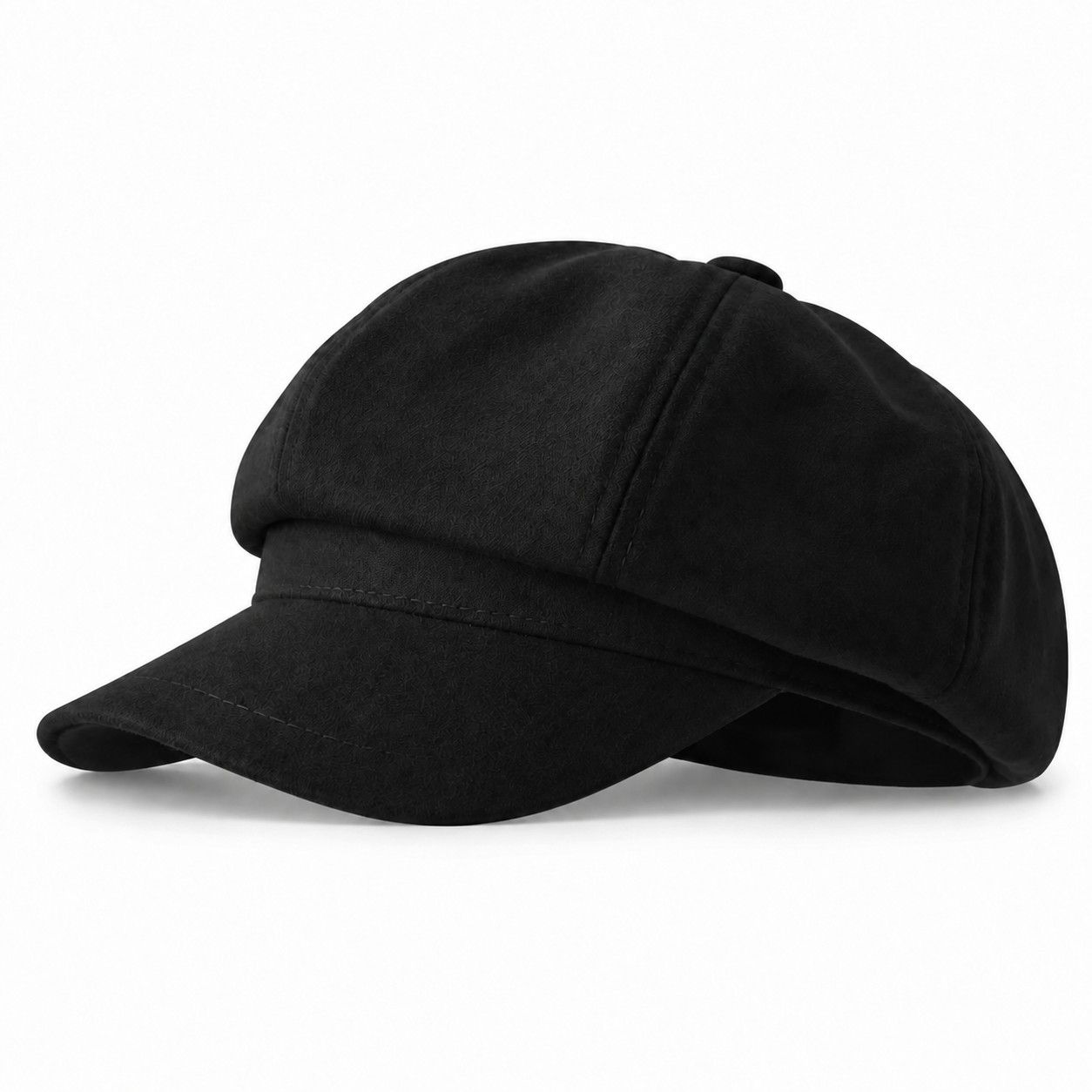 Textured Newsboy Cap Soft Baker Boy Hat Vintage Rounded Crown Casual Style