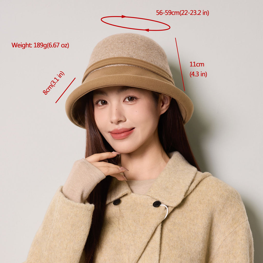 Anna-Kaci Women's Bow-Accented Cloche Hat