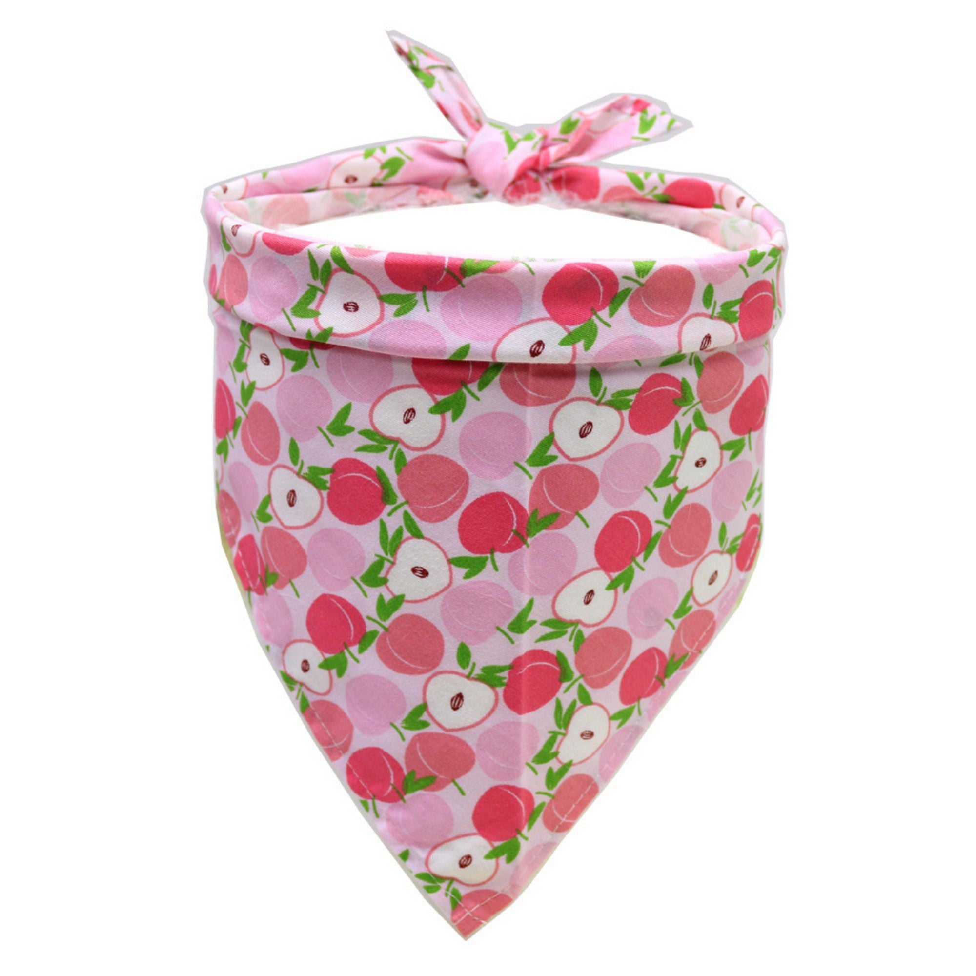Fruit Print Pet Bandana, Soft Cotton Citrus Pattern Scarf Bib for Small Medium Dogs Cats