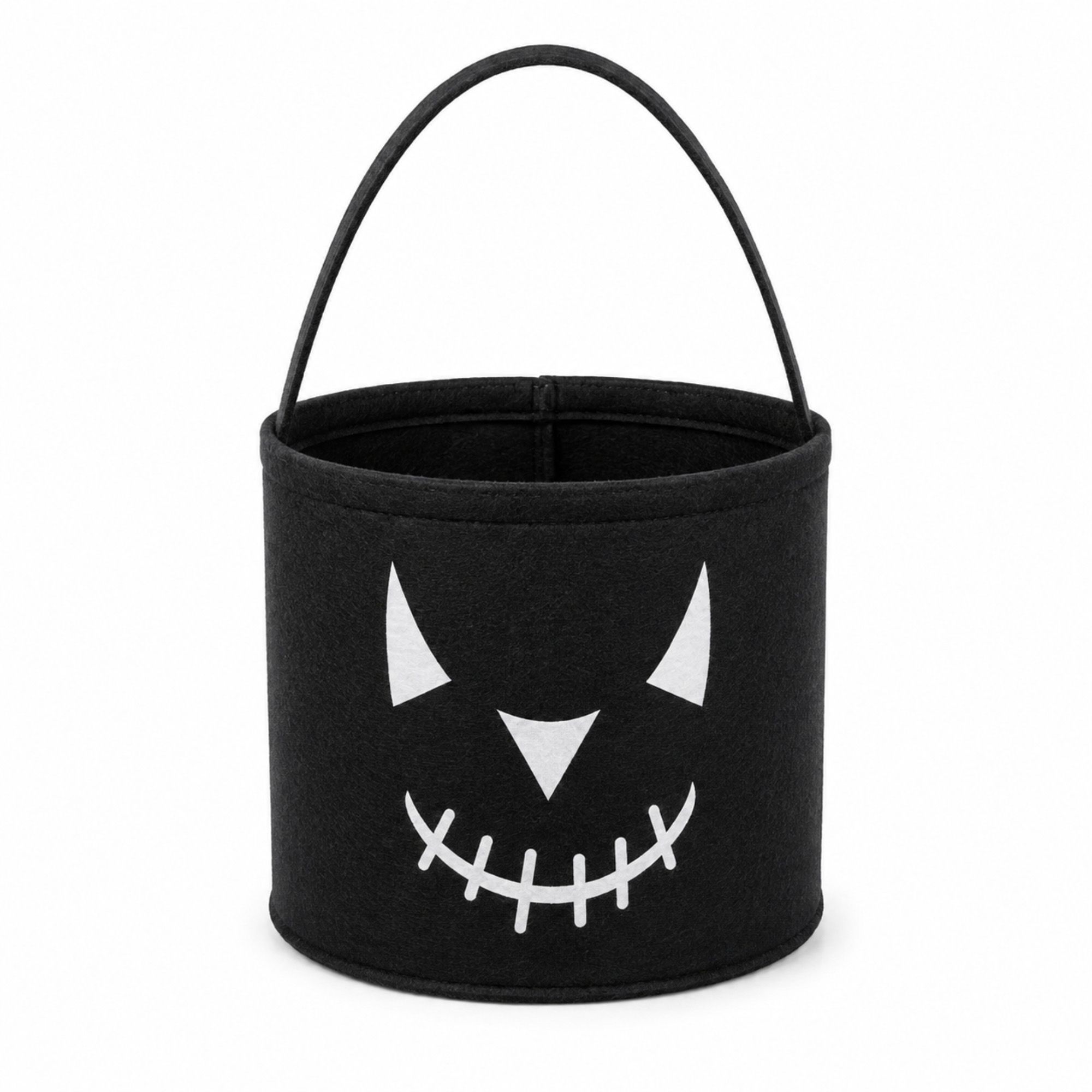Halloween Felt Candy Bucket Pumpkin Trick or Treat Basket Large Capacity Holiday Storage Tote Bag