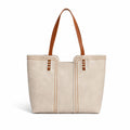 Faux Leather Tote Bag Shoulder Handbag with Zipper Closure for Work