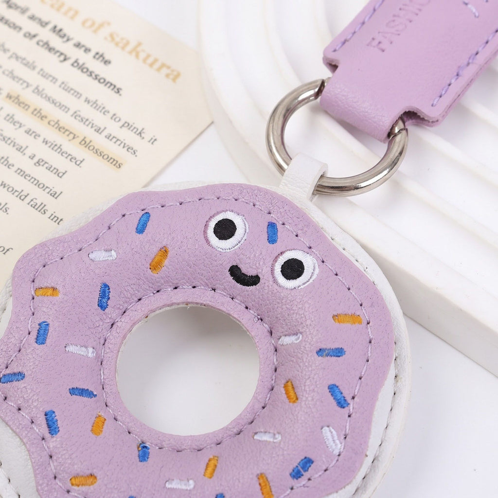 2-Piece Womens Padded Bag Charm with Hanging Strap and Stitched Detail