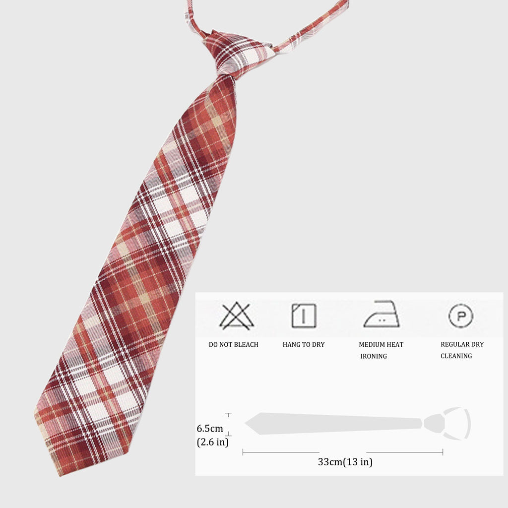 Anna-Kaci Women's Plaid Pre-Tied Necktie - Stylish Accessory for Casual, Office & School Outfits