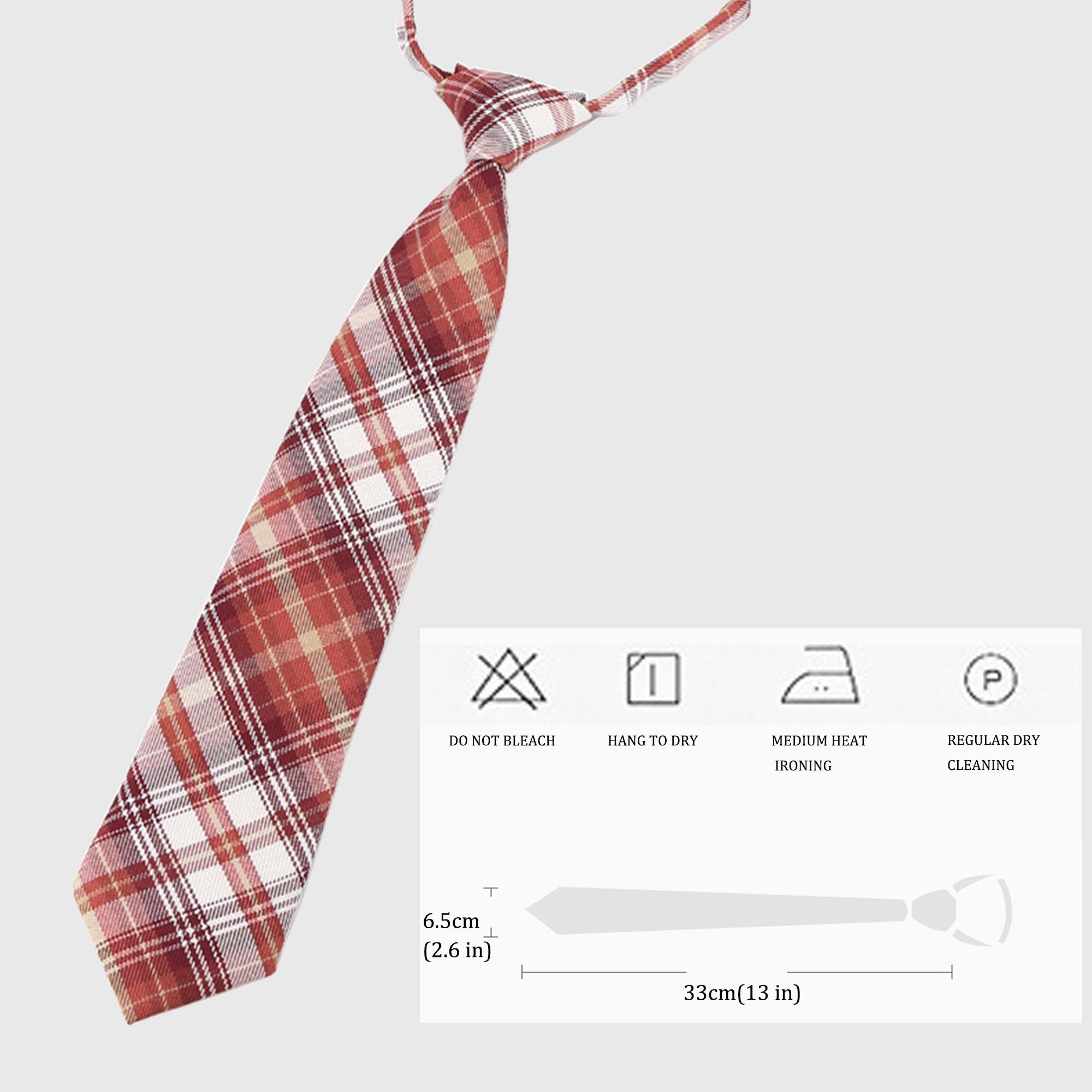 Anna-Kaci Women's Plaid Pre-Tied Necktie - Stylish Accessory for Casual, Office & School Outfits