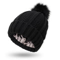 Anna-Kaci Women's Soft Knit Winter Beanie Hat with Satin-Lined Interior Ribbed Texture and Fluffy Pom Detail