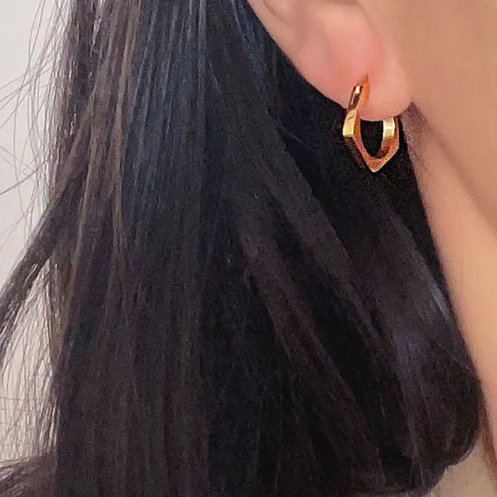 Women's Geometric Hexagon Hoop Earrings