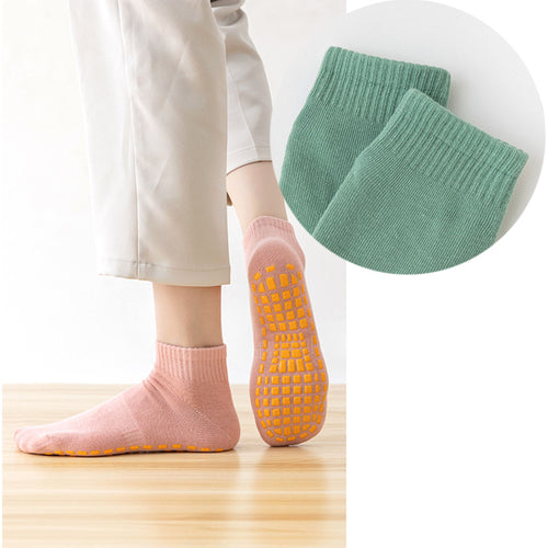 Anna-Kaci 5 Pairs Anti-Slip Grip Socks with PVC Bottom for Stability and Comfort in Multiple Color Options
