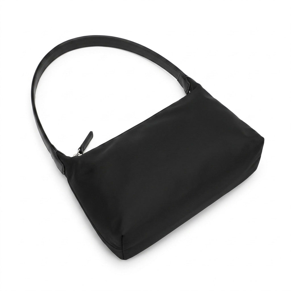Minimalist Shoulder Bag with Top Zipper and Slim Rectangular Silhouette 8.3x4.7x2in