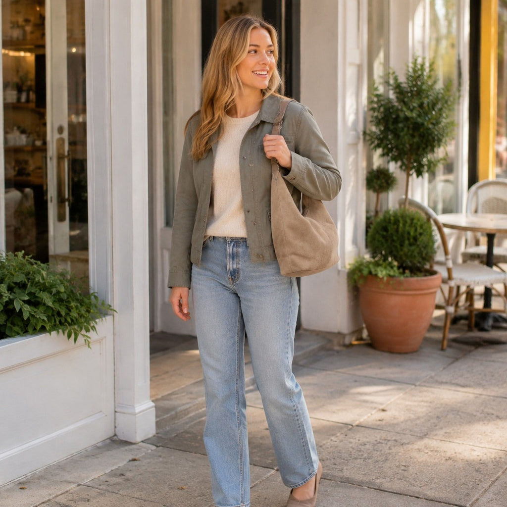 Faux Suede Slouchy Hobo Shoulder Bag