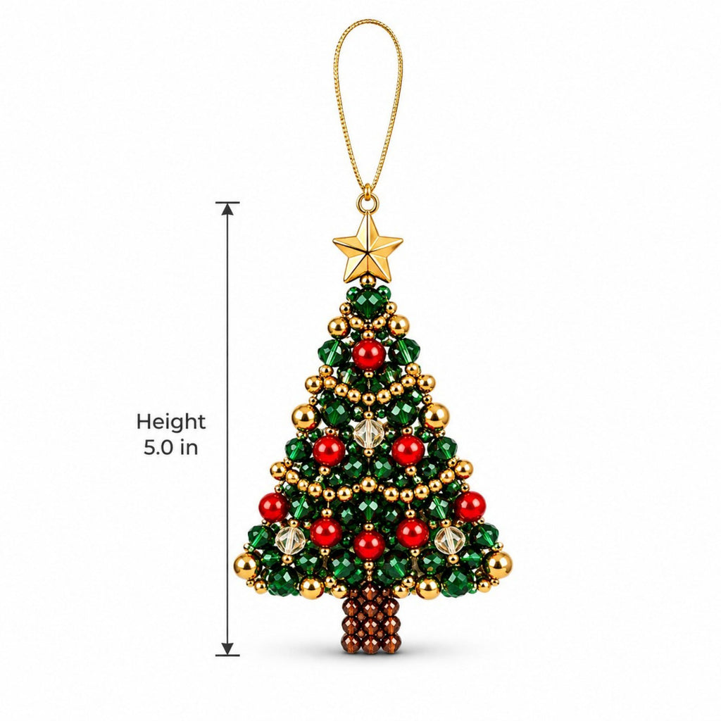 DIY Christmas Tree Beaded Ornament Decor