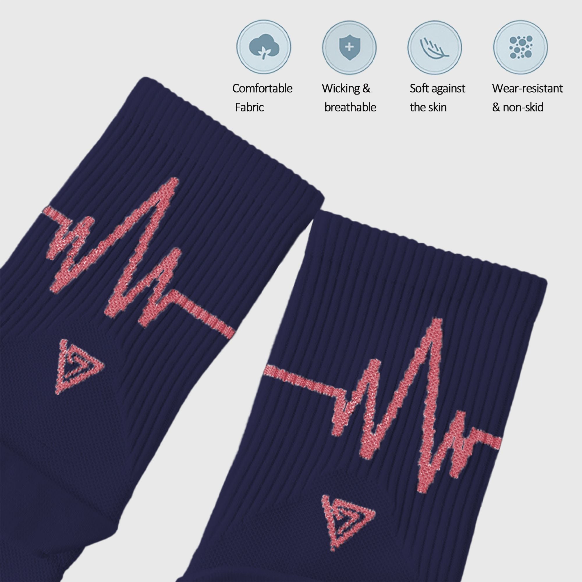 Anna-Kaci Women's 6pk Professional Athletic Socks - Ankle-Length Sports Socks with Elastic Cuff & Reinforced Design for Running & Gym