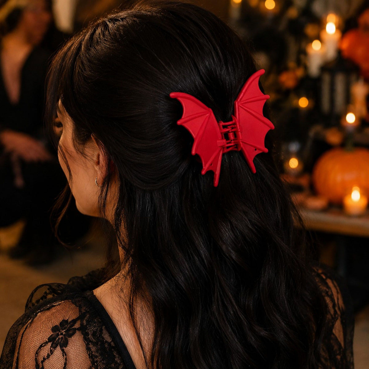 3pc Bat Wing Hair Claw Clip Set Halloween Costume Hair Accessories