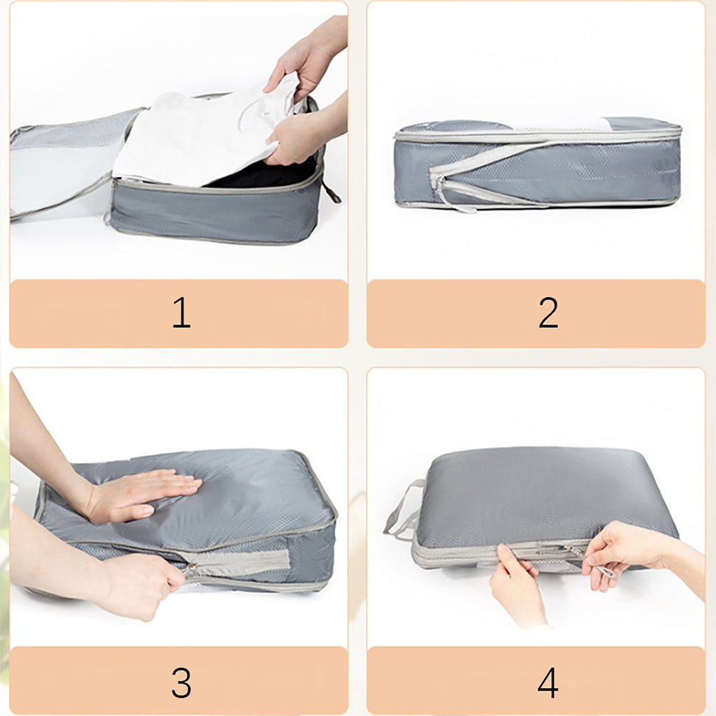Travel Packing Cube Set with Mesh Panel Zipper Storage Bags Lightweight Organizer Luggage Set Multi Size