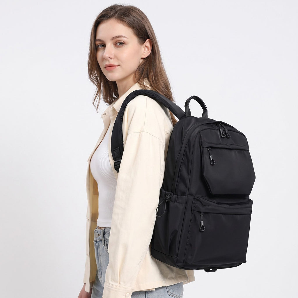 Modern Minimalist Laptop Backpack -  Multi-Pocket Daypack for School, Work, and Travel