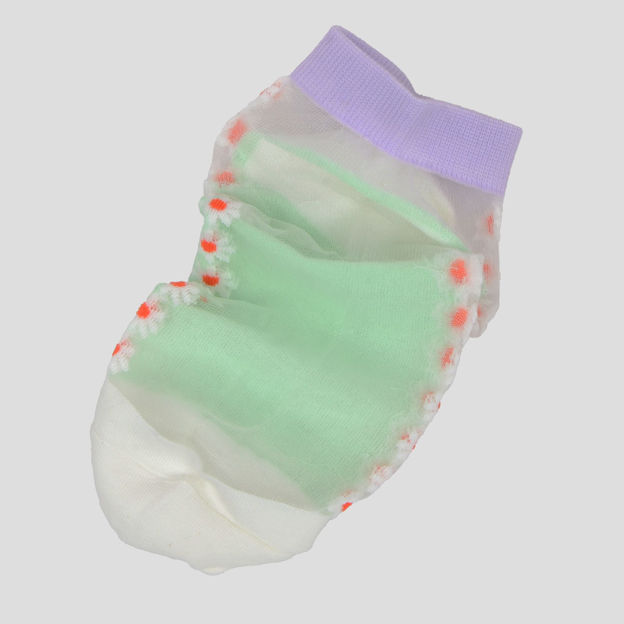 Anna-Kaci Women's Thin Semitransparent No - Show Socks 5pk Non-slip and Sweat-absorbent