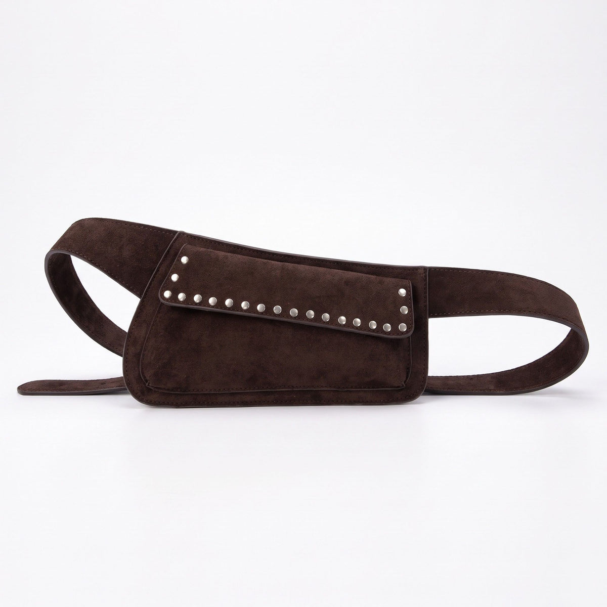 Studded Faux Suede Belt Bag Waist Pack