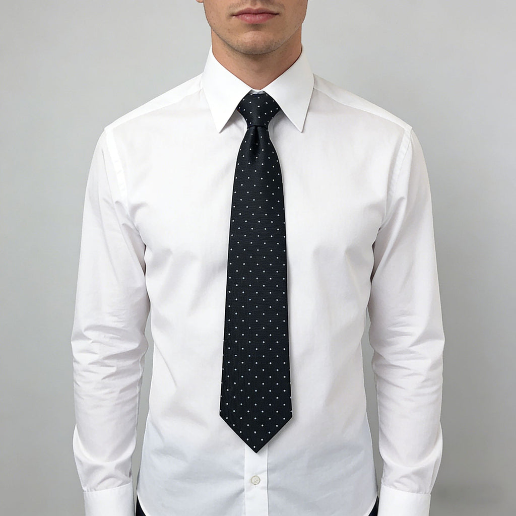 Anna-Kaci Men's Dot Pattern Tie Woven Formal Necktie for Business, Weddings & Daily Office Wear