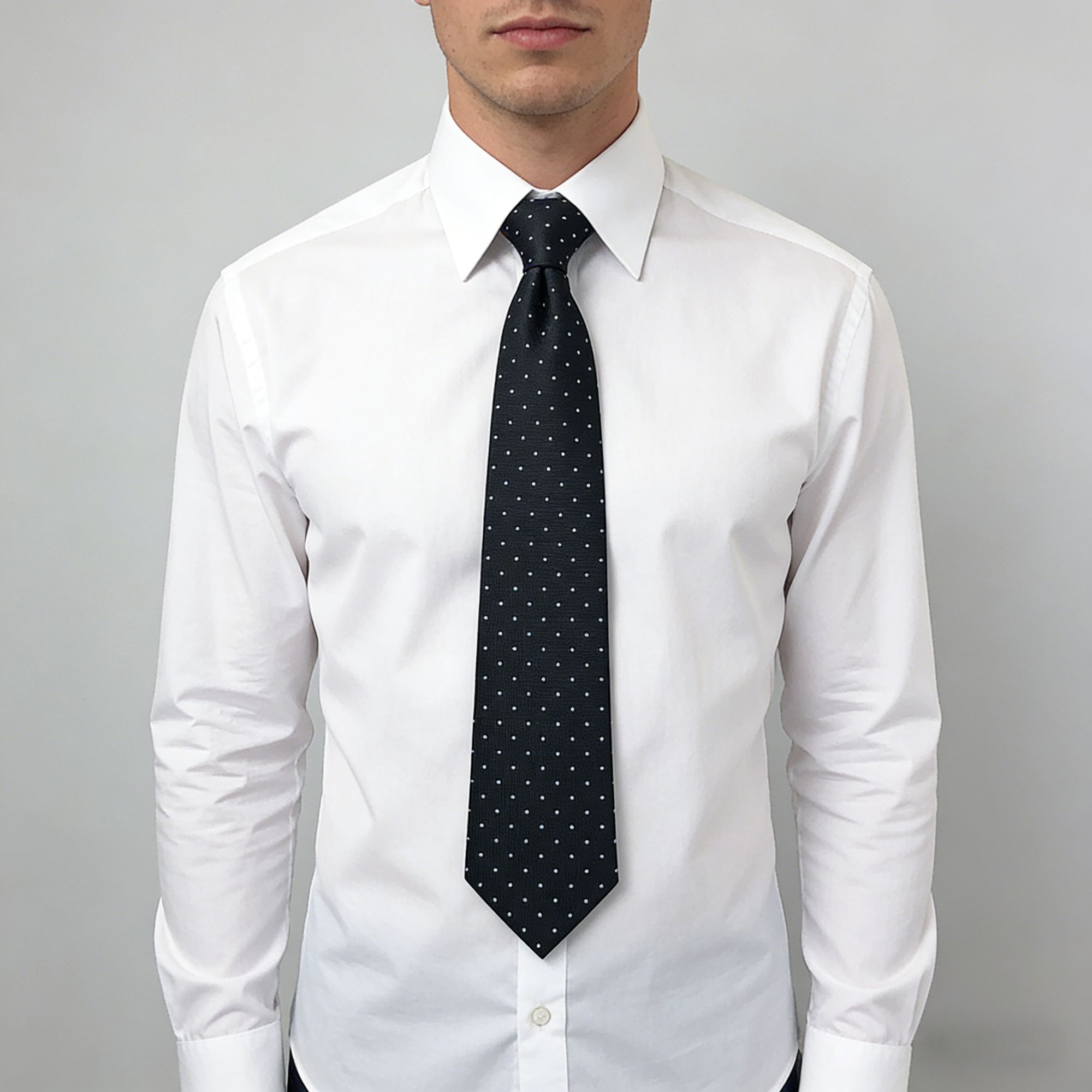 Anna-Kaci Men's Dot Pattern Tie Woven Formal Necktie for Business, Weddings & Daily Office Wear