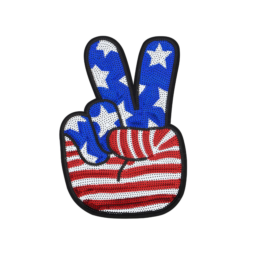 Independence Day Sequin American Flag Iron On Patch Glitter Patriotic USA 4th of July Craft Sewing Embroidery Clothing Patch Decoration