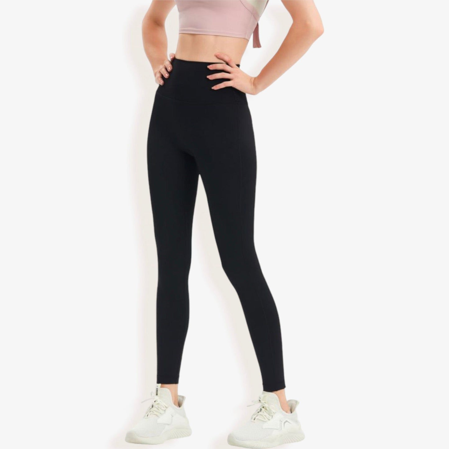 High Waist Seamless Full-Length Leggings with Stretchy Comfort Fit